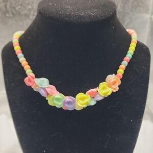 Colorful Floral Beaded Necklace